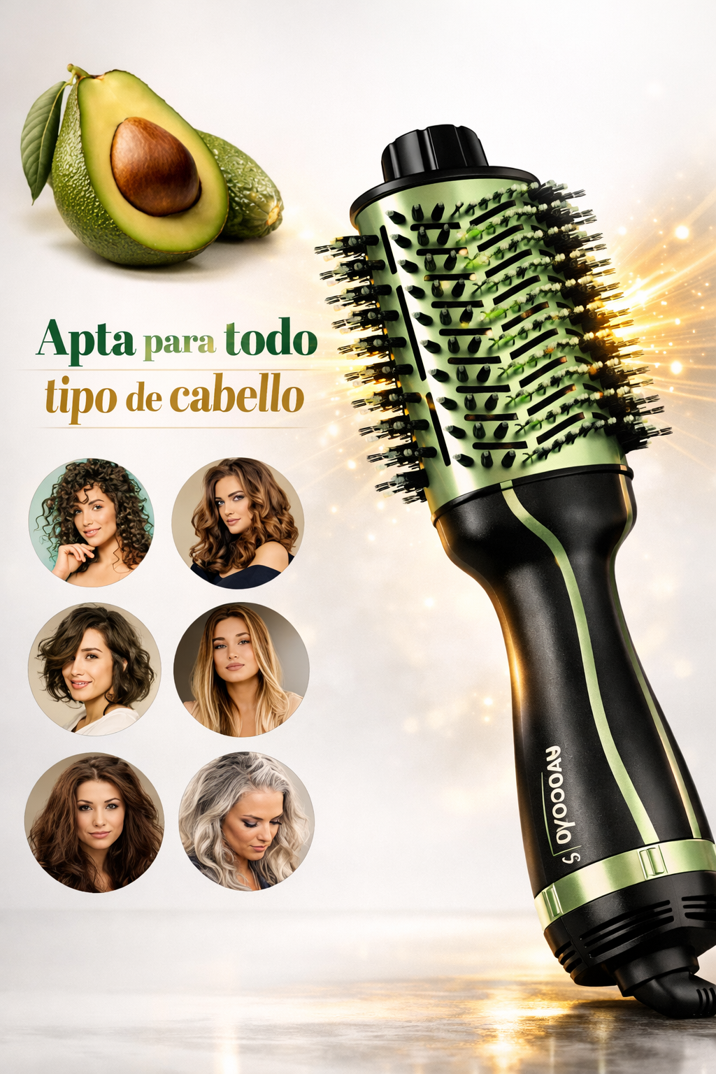 CEPILLO SECADOR 3D TRATAMIENTO AGUACATE
